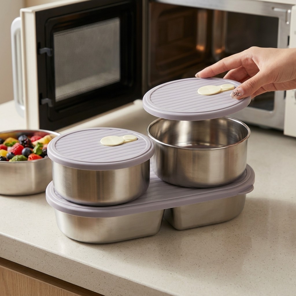 Meal Prep Kinder - Lonchera de Acero Inoxidable 304 Apta