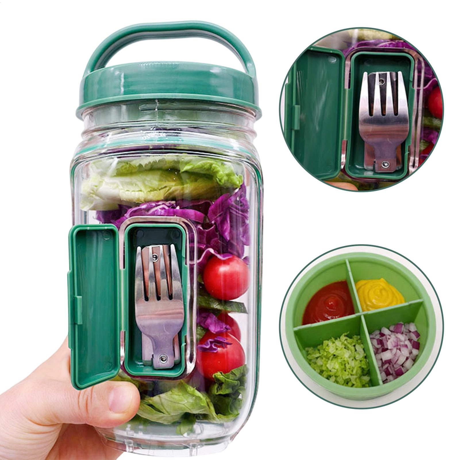 Meal Prep Gym - Recipiente para Ensaladas con Apertura Lateral