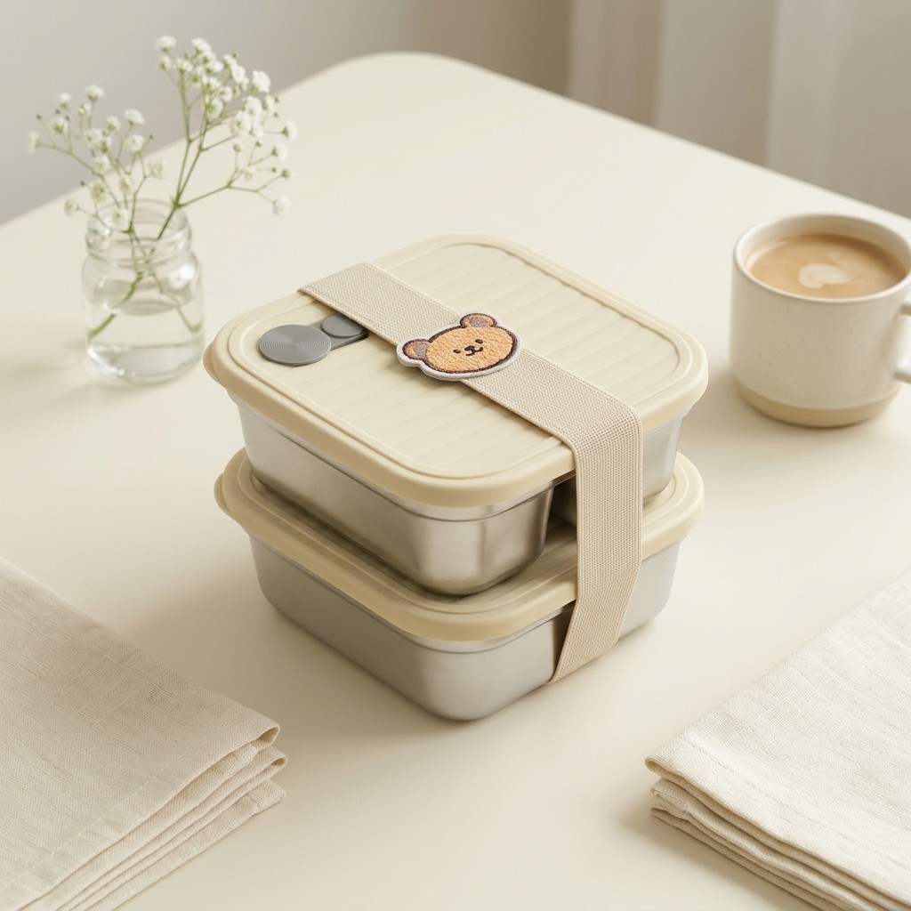 Meal Prep Kinder - Lonchera Bento de Acero Inoxidable 304,