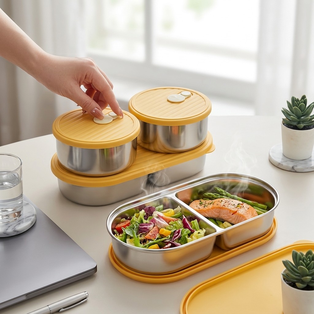 Meal Prep Kinder - Lonchera Bento de Acero Inoxidable 304