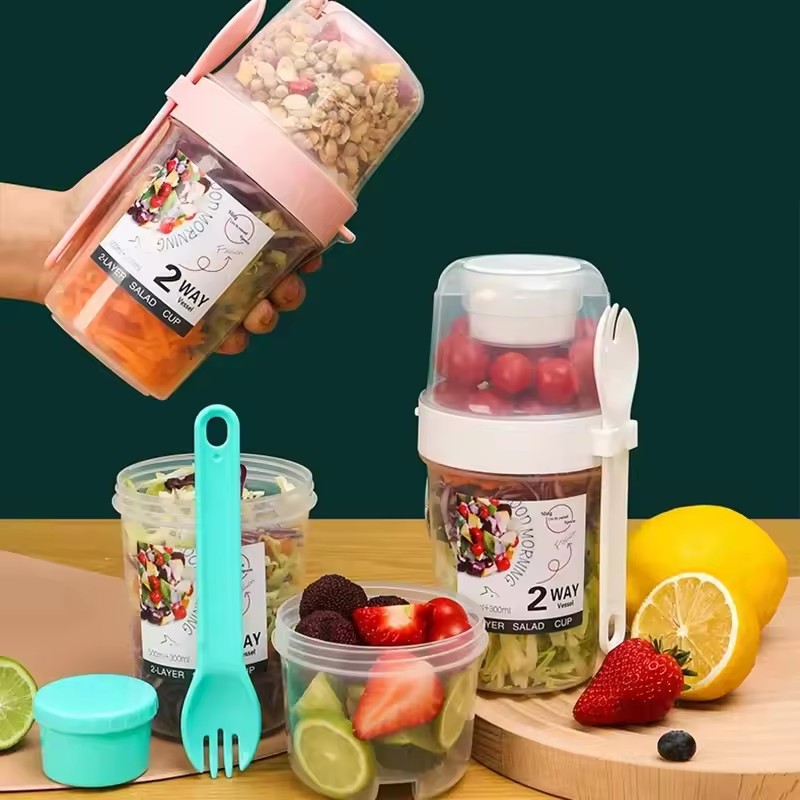Meal Prep Gym - Taza de avena para ensalada, tapa