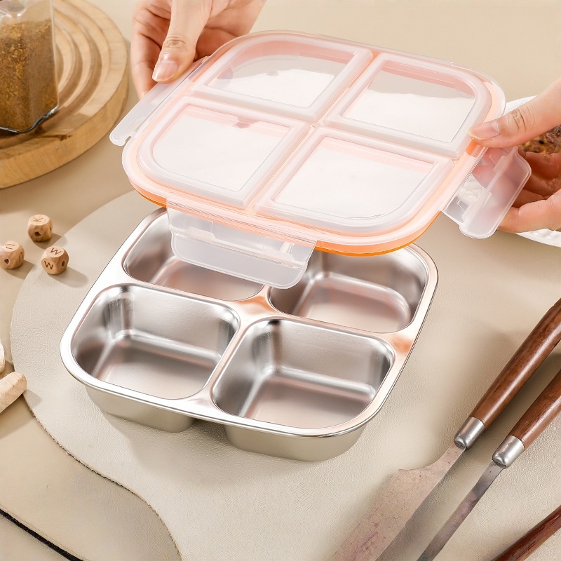 Meal Prep Kinder - Lonchera de Acero Inoxidable 304, Lonchera
