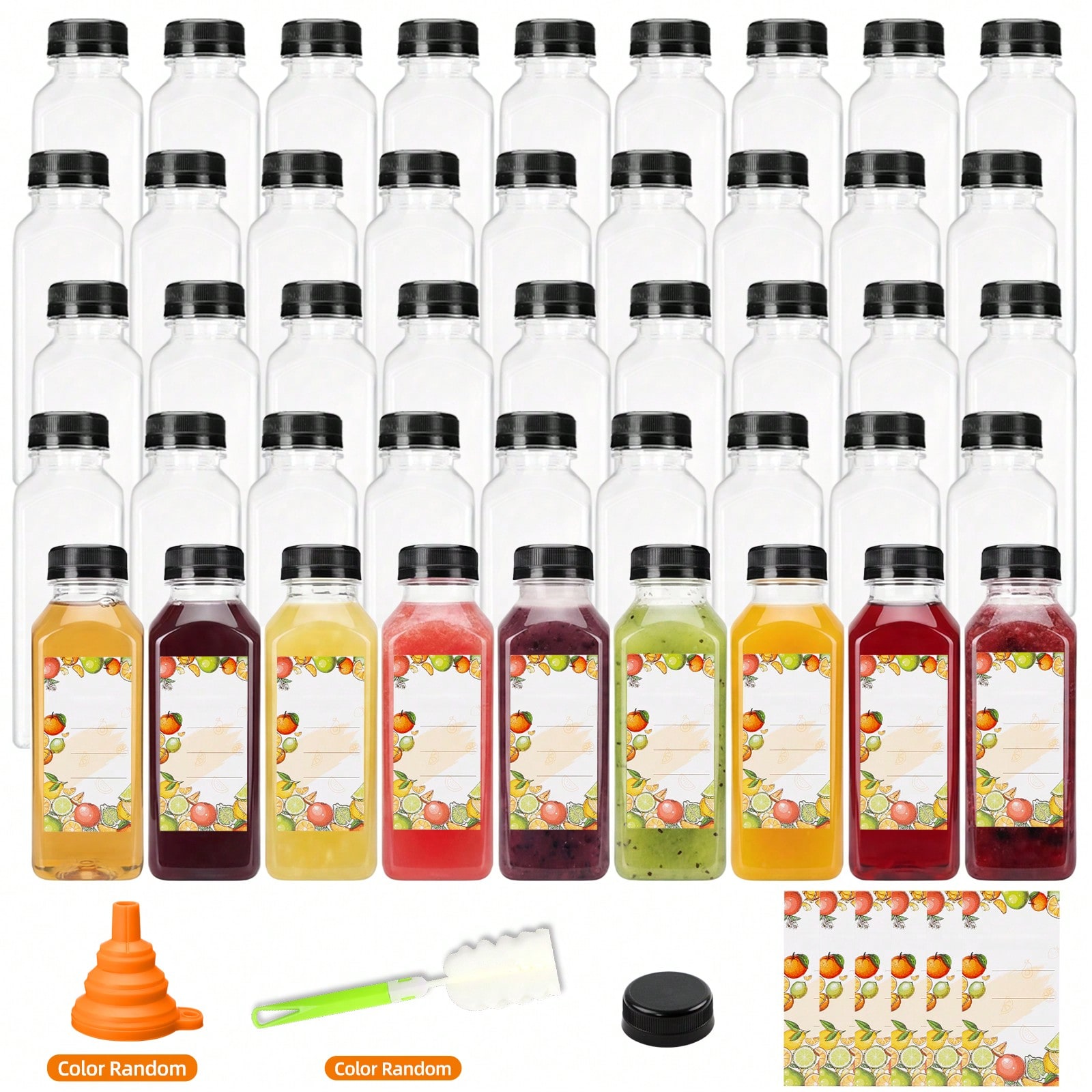 Meal Prep Juice - Botellas de Plástico Modernas y Elegantes