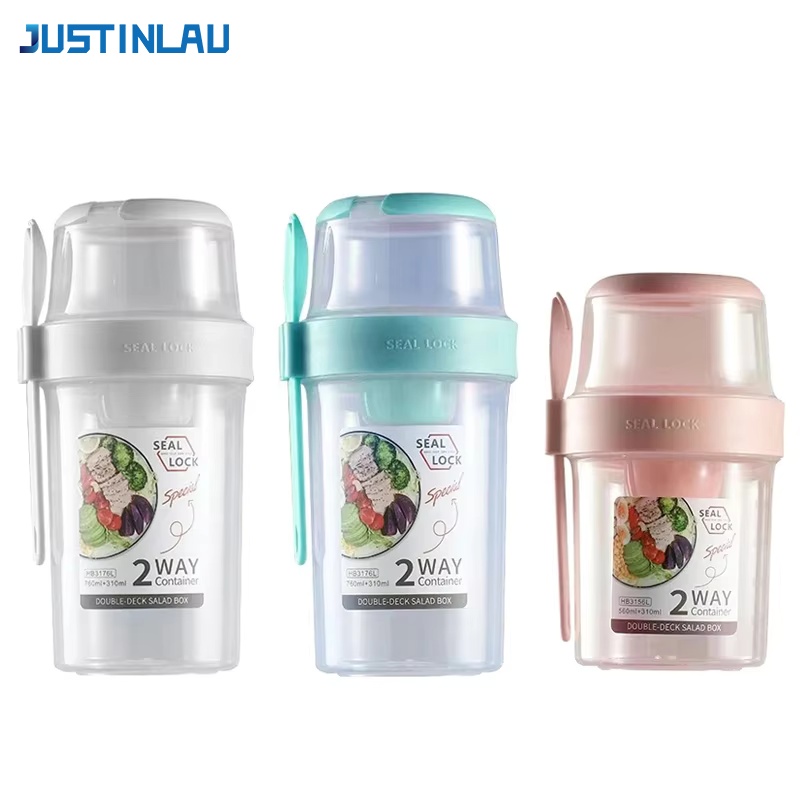 Meal Prep Box - JUSTINLAU Vaso Portátil para Ensaladas y