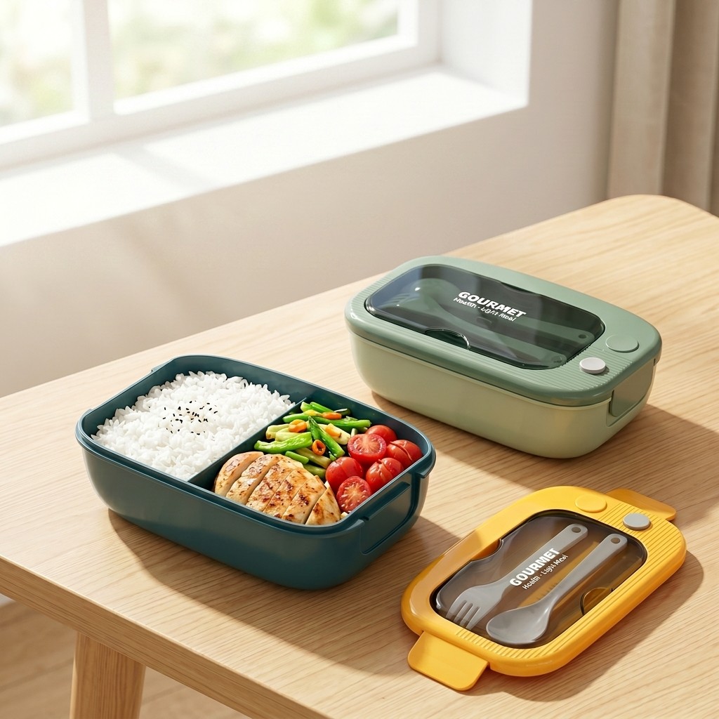 Meal Prep Kinder - Lonchera Bento de Plástico Apta para