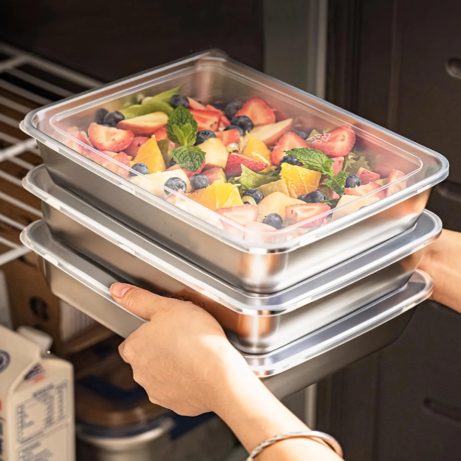 Meal Prep Box - Juego de 3 Recipientes de Acero