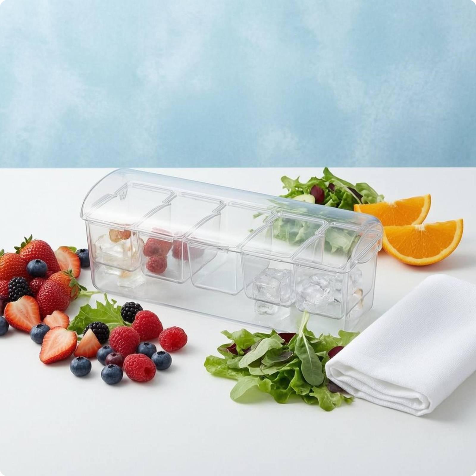 Meal Prep Box - Recipiente Hermético para Ensaladas, Rectangular, con