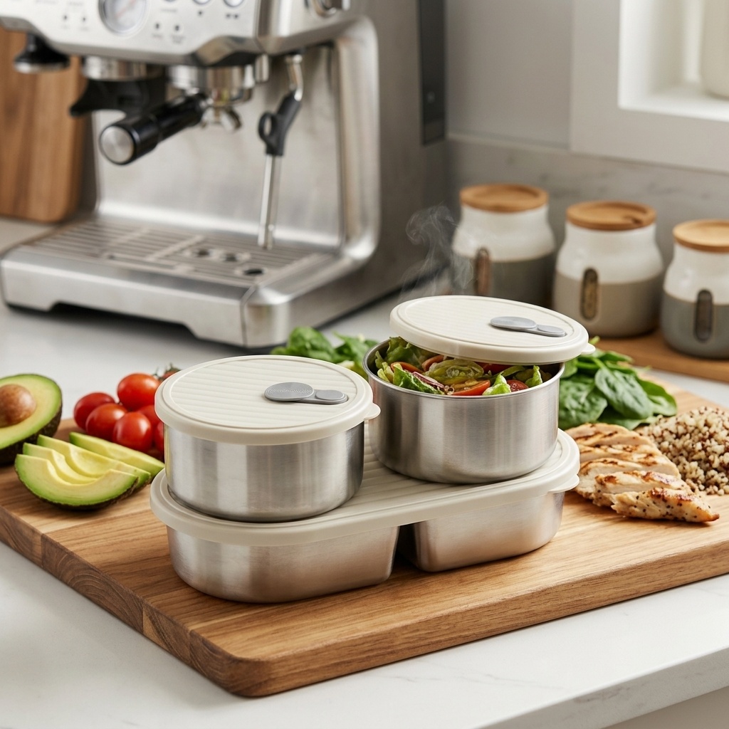 Meal Prep Kinder - Lonchera de Acero Inoxidable 304 Apta