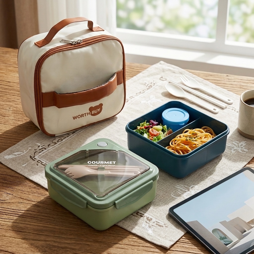 Meal Prep Kinder - Lonchera Bento de Plástico Apta para