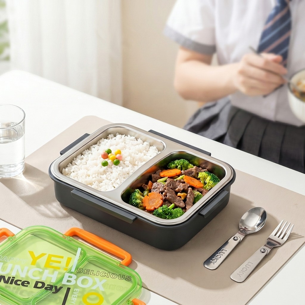 Meal Prep Kinder - Lonchera Bento de Acero Inoxidable 304