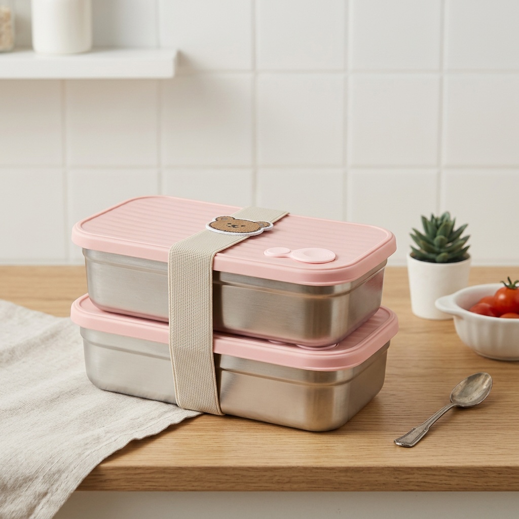 Meal Prep Kinder - Lonchera Bento de Acero Inoxidable 304,