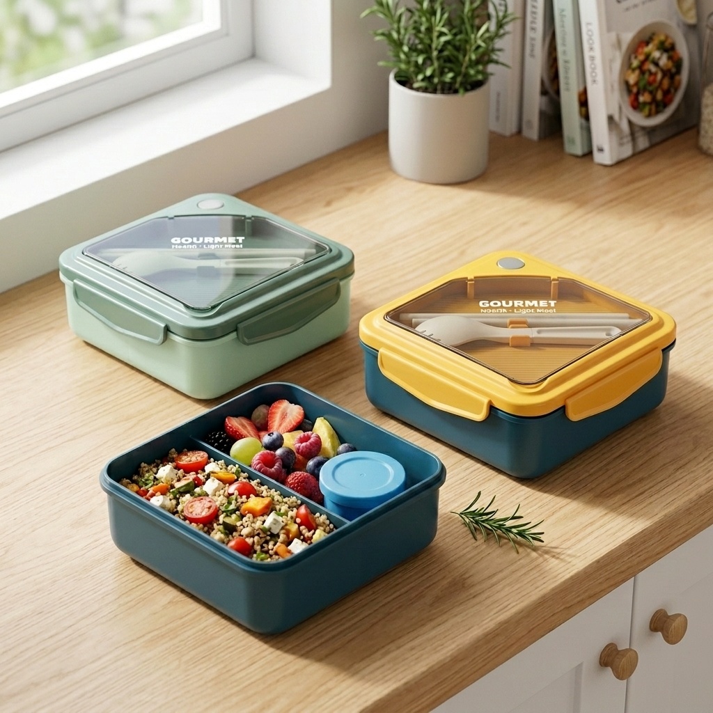 Meal Prep Kinder - Lonchera Bento de Plástico Sellada con