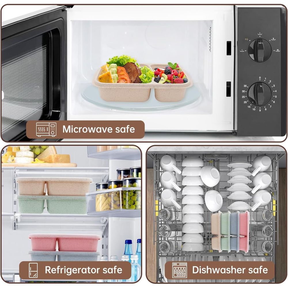 Paquete de 4 Loncheras Bento,  - Meal Prep Box reseña y precio