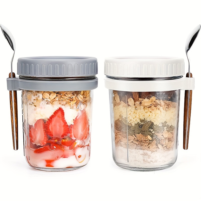 Taza de vidrio para avena, rec - Overnight Oat Jar reseña y precio