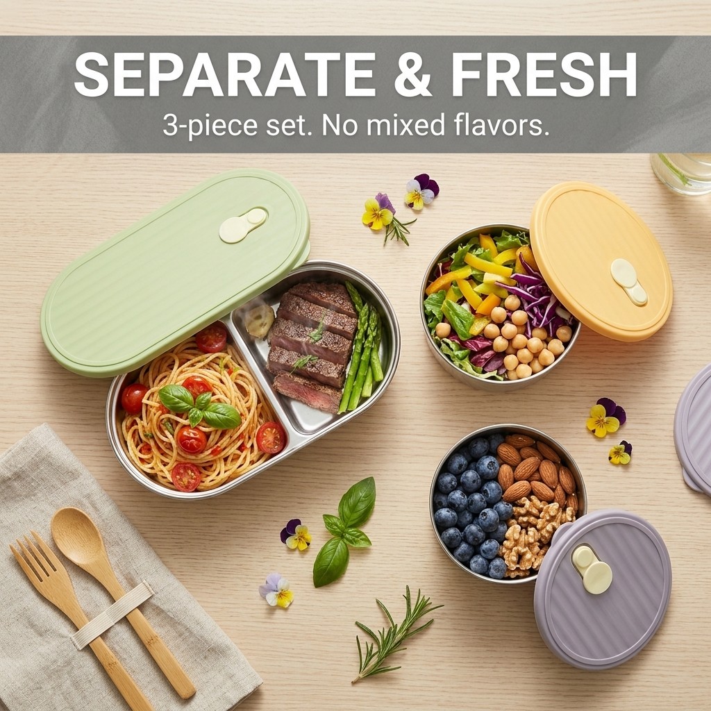 Lonchera de Acero Inoxidable 3 - Meal Prep Kinder reseña y precio