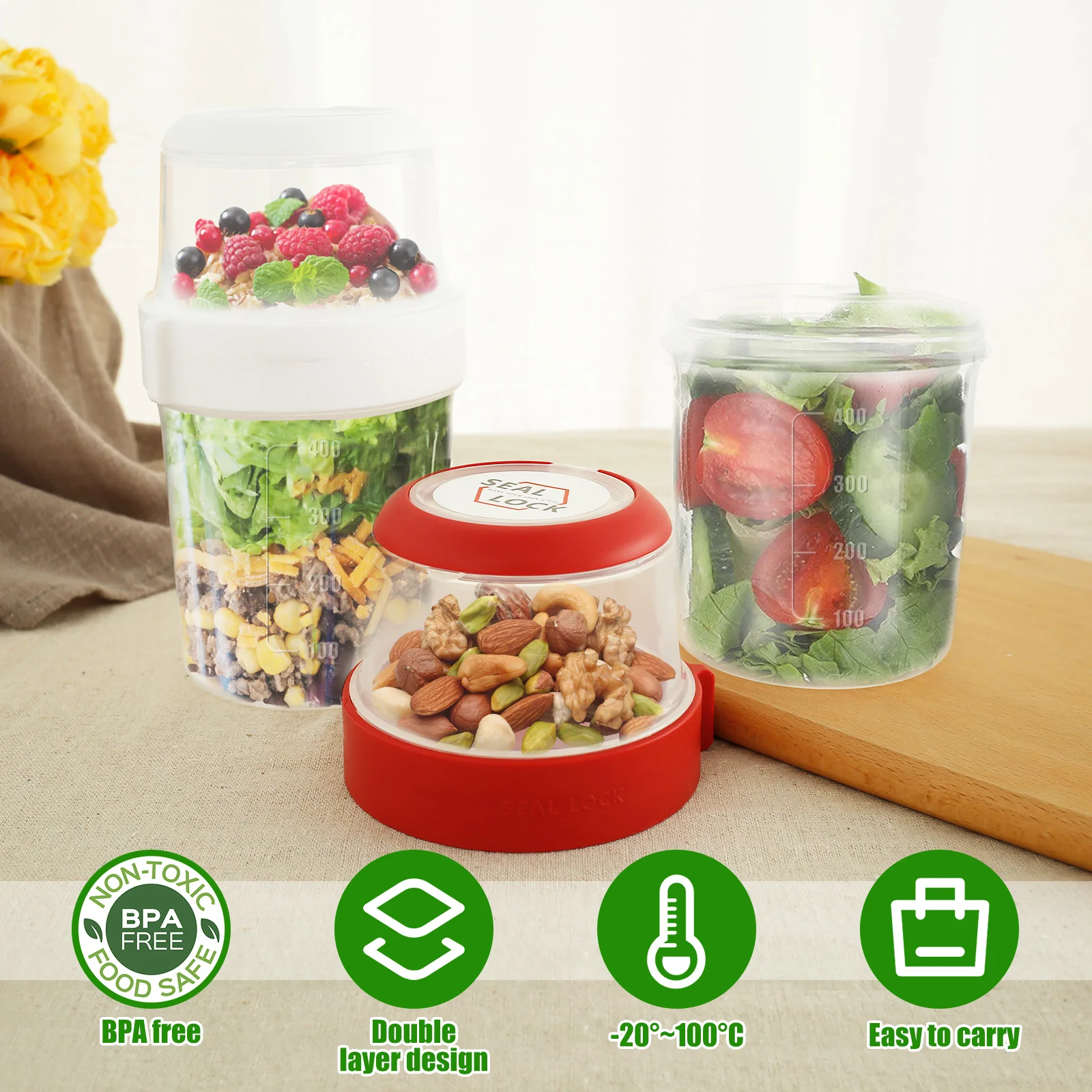 Tazas de desayuno reutilizable - Overnight Oat Jar reseña y precio