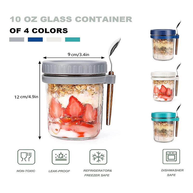 Paquete de 4 Recipientes para  - Overnight Oat Jar reseña y precio