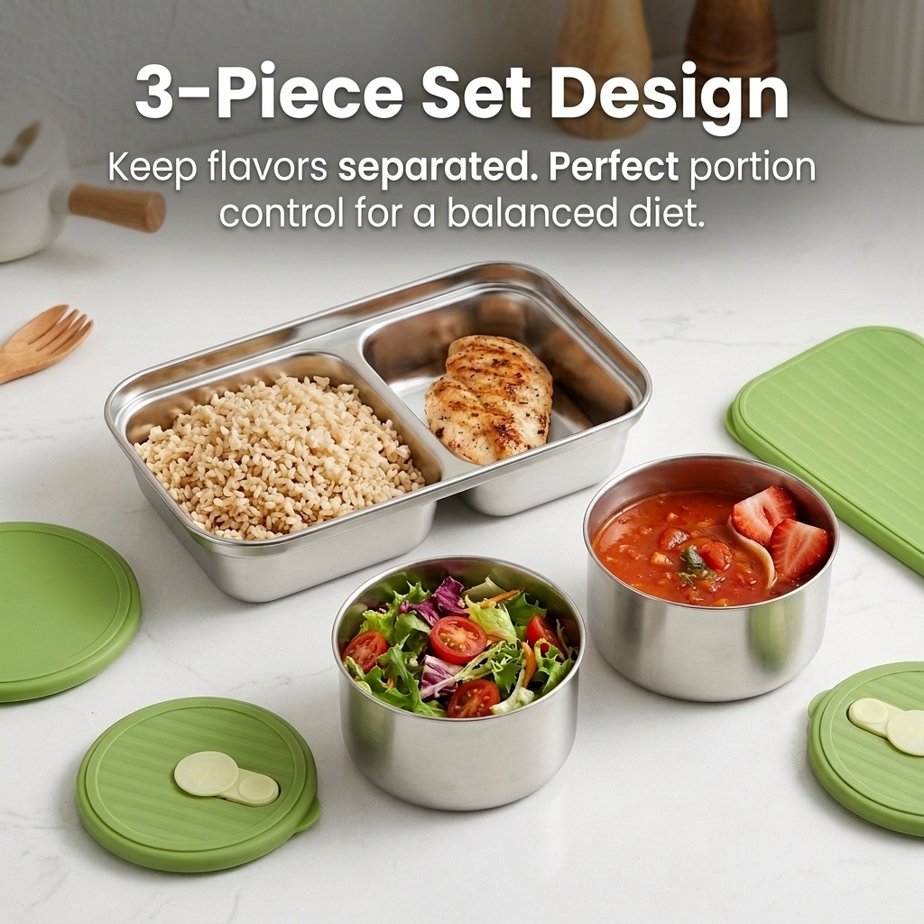 Lonchera de Acero Inoxidable 3 - Meal Prep Kinder reseña y precio