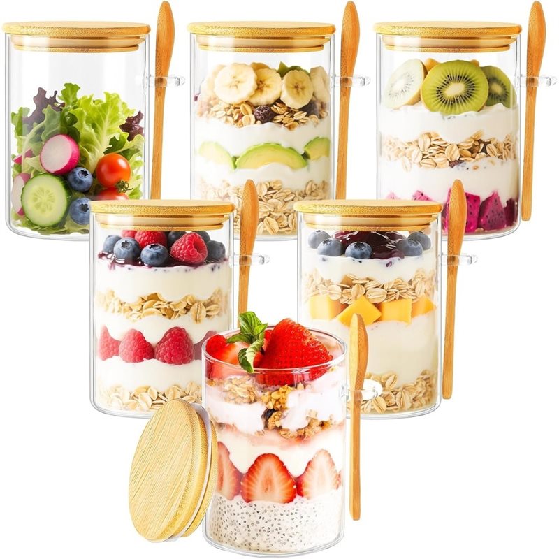 AB46-1Set/6 Piezas Recipiente  - Overnight Oat Jar reseña y precio