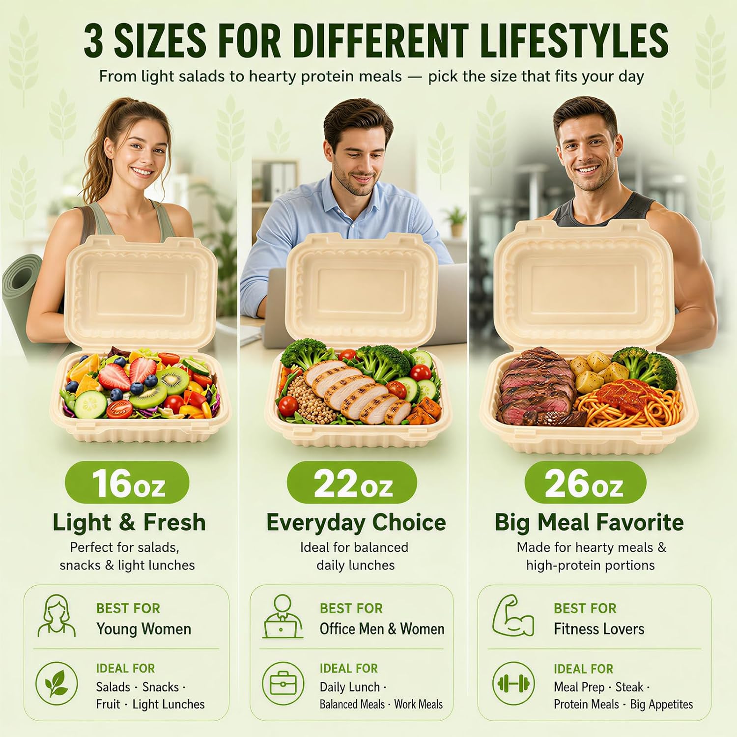 Paquete de 50 Contenedores Des - Meal Prep Box reseña y precio