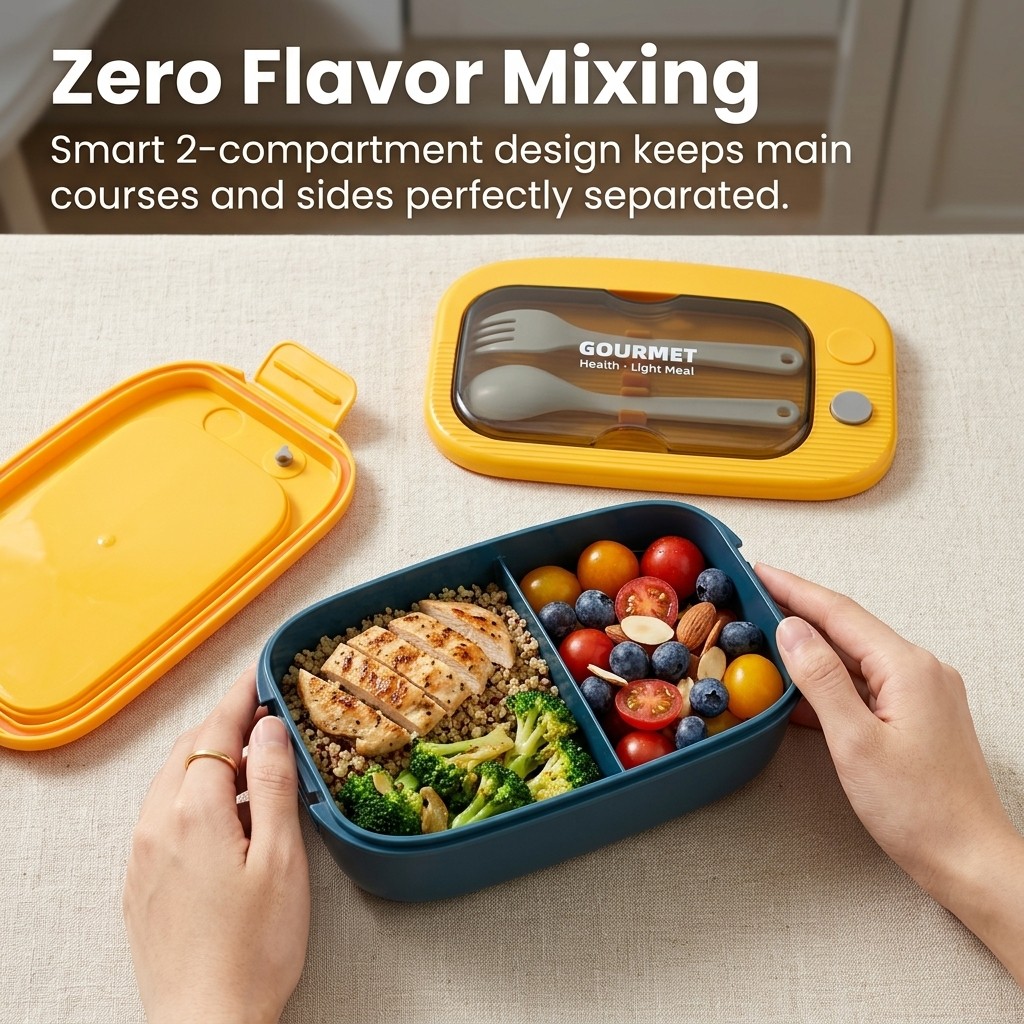 Lonchera Bento de Plástico con - Meal Prep Kinder reseña y precio