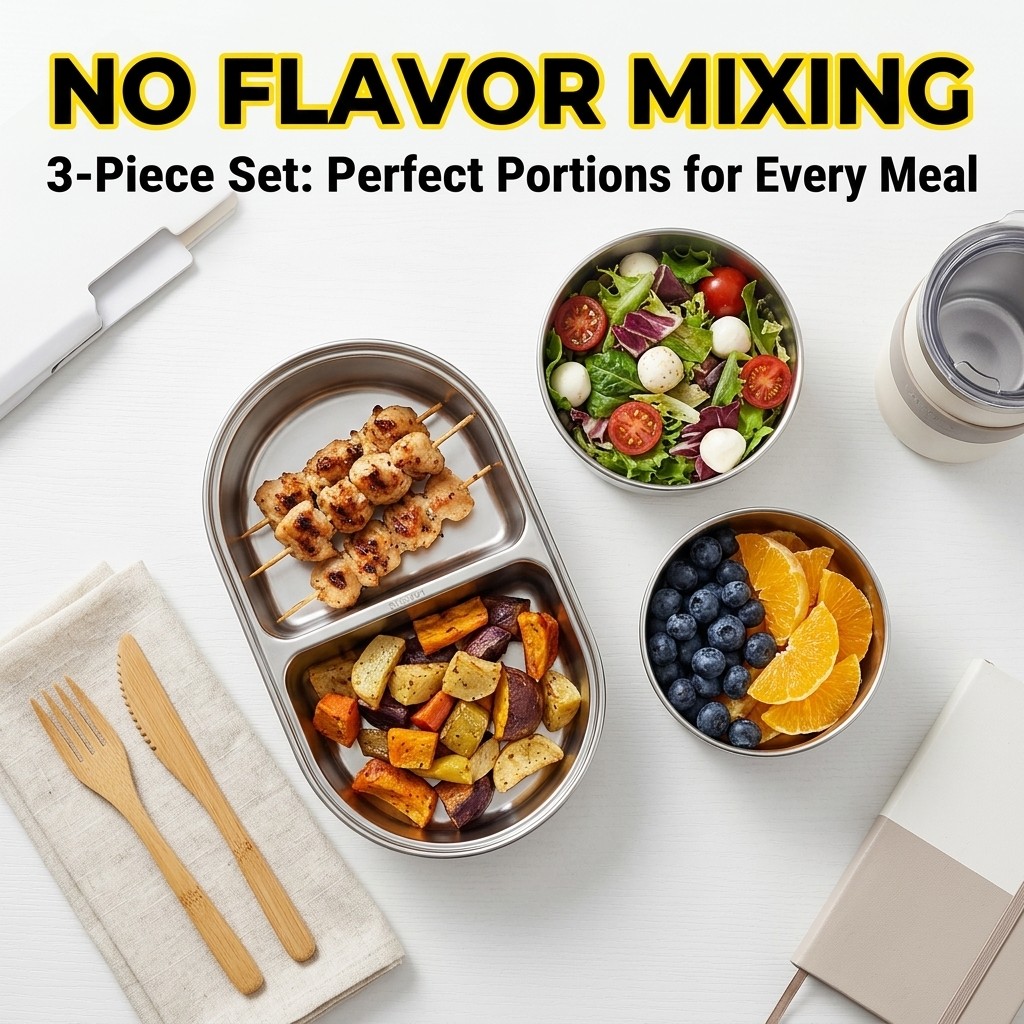 Lonchera de Acero Inoxidable 3 - Meal Prep Kinder reseña y precio