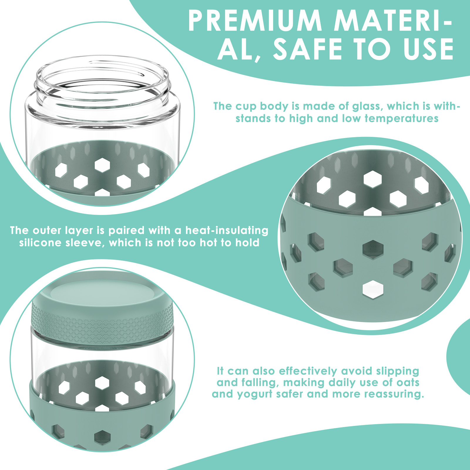 Paquete de 2/4/6 Recipientes d - Overnight Oat Jar reseña y precio