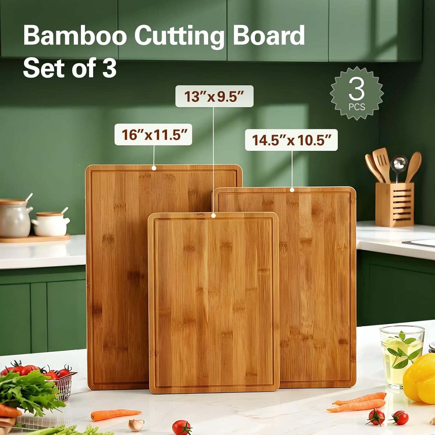 Tablas de cortar de bambú para - Meal Prep Juice reseña y precio