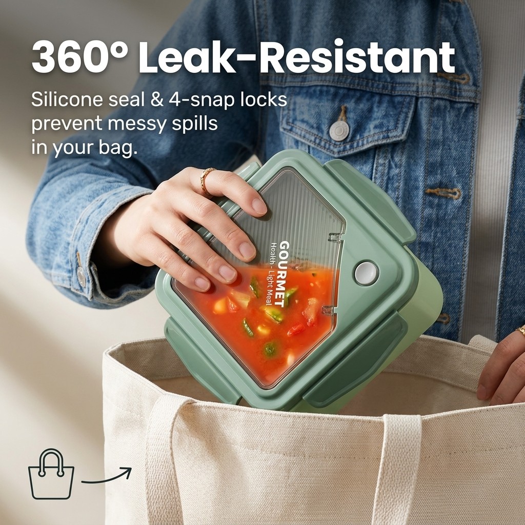 Lonchera Bento de Plástico Sel - Meal Prep Kinder reseña y precio
